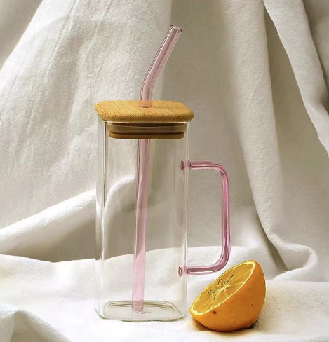 Straw Cup Glass Single Cup Creative Water Cup Gift