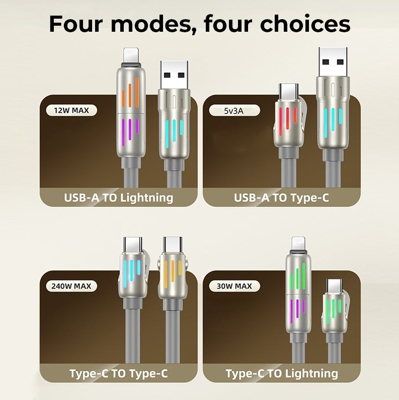 240W 4-in-1 USB C Cable