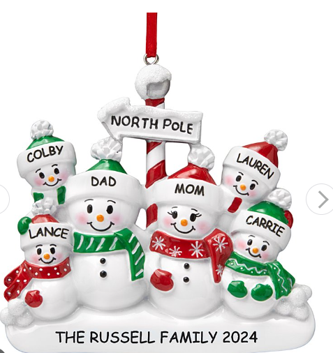 North Pole Family Ornament