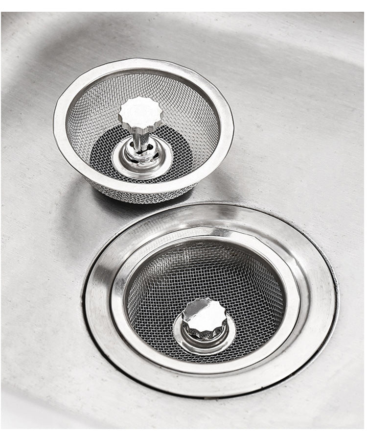 Kitchen Sink Filter Screen Stainless Steel Anti Blocking Device