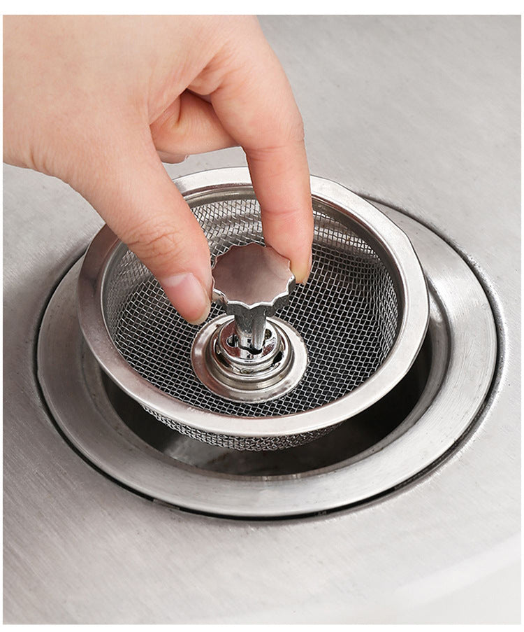 Kitchen Sink Filter Screen Stainless Steel Anti Blocking Device